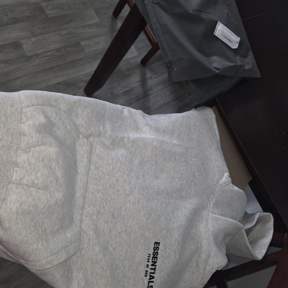 Essentials Heather Gray Hoodie